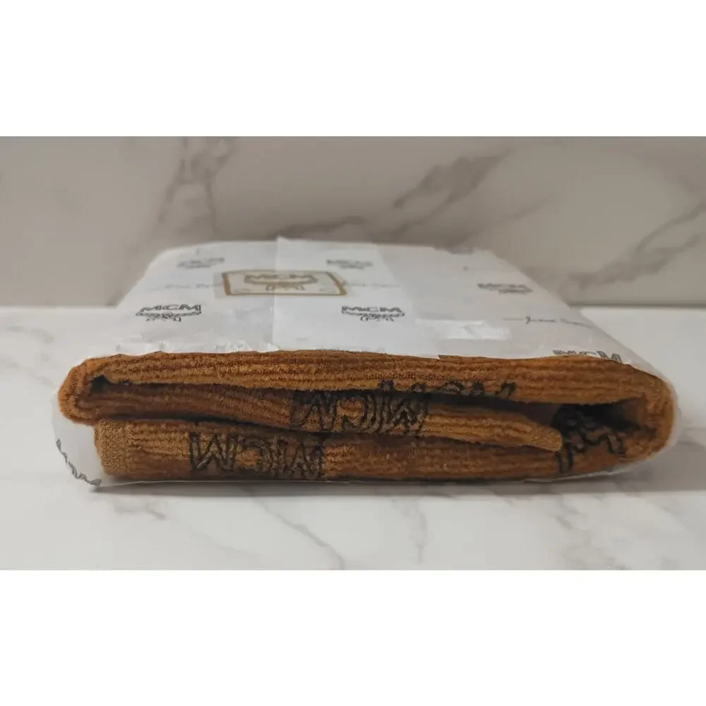 MCM Cognac Embroidered Visetos Monogram Hand Towel - NWT